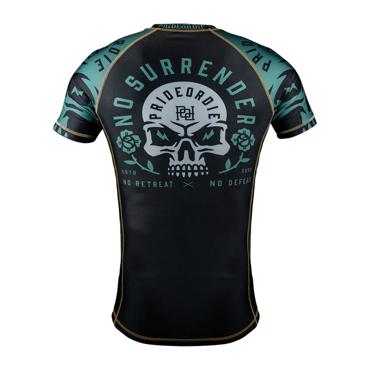 PRIDE OR DIE no surrender RASHGUARD - BLACK